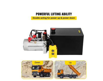 Hydraulic Pump Double Acting Hydraulic Power Unit 12V DC Dump Trailer Pump 3200PSI Hydraulic Power Unit for Car Lifting
