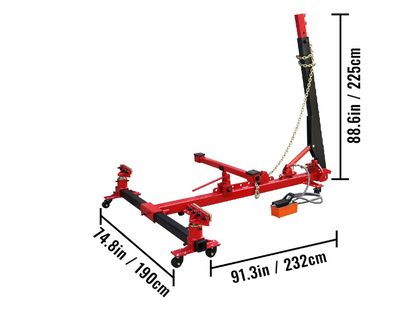 Auto Body Frame Vevor Straightener, 10 Ton PSI Air Pump Frame Puller with Clamps and 10,000 PSI Foot-Operated Hydraulic Pump